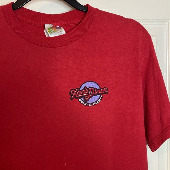Vintage 90s Old Classic Diner Good & Plenty Xan’s Employee Promo Tee Red Medium - Picture 5 of 6